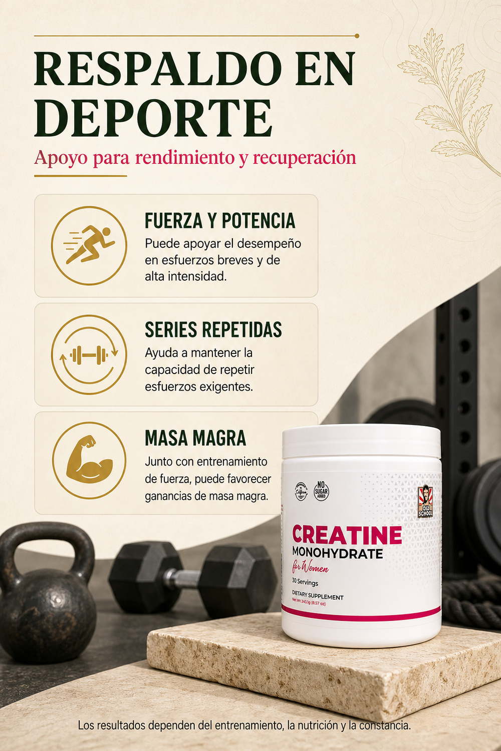 Creatina Monohidratada para Mujeres con Colágeno y BCAA — Old School Labs