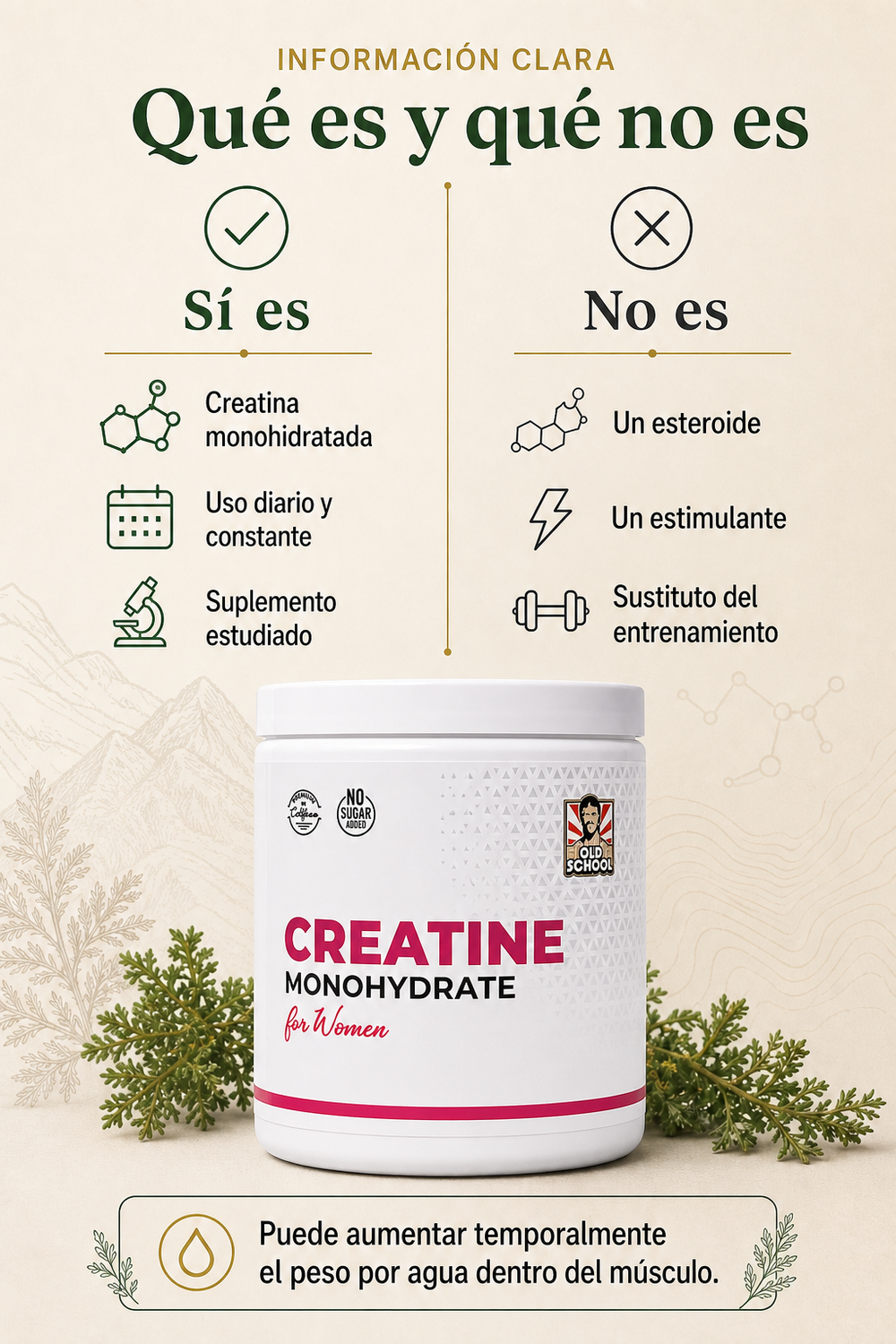 Creatina Monohidratada para Mujeres con Colágeno y BCAA — Old School Labs
