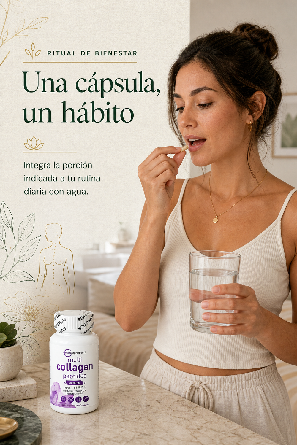 Multicolágeno Peptides — 5 Tipos de Colágeno con Biotina y Vitamina C