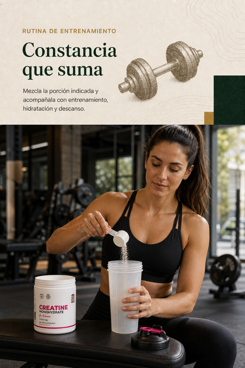 Creatina Monohidratada para Mujeres con Colágeno y BCAA — Old School Labs