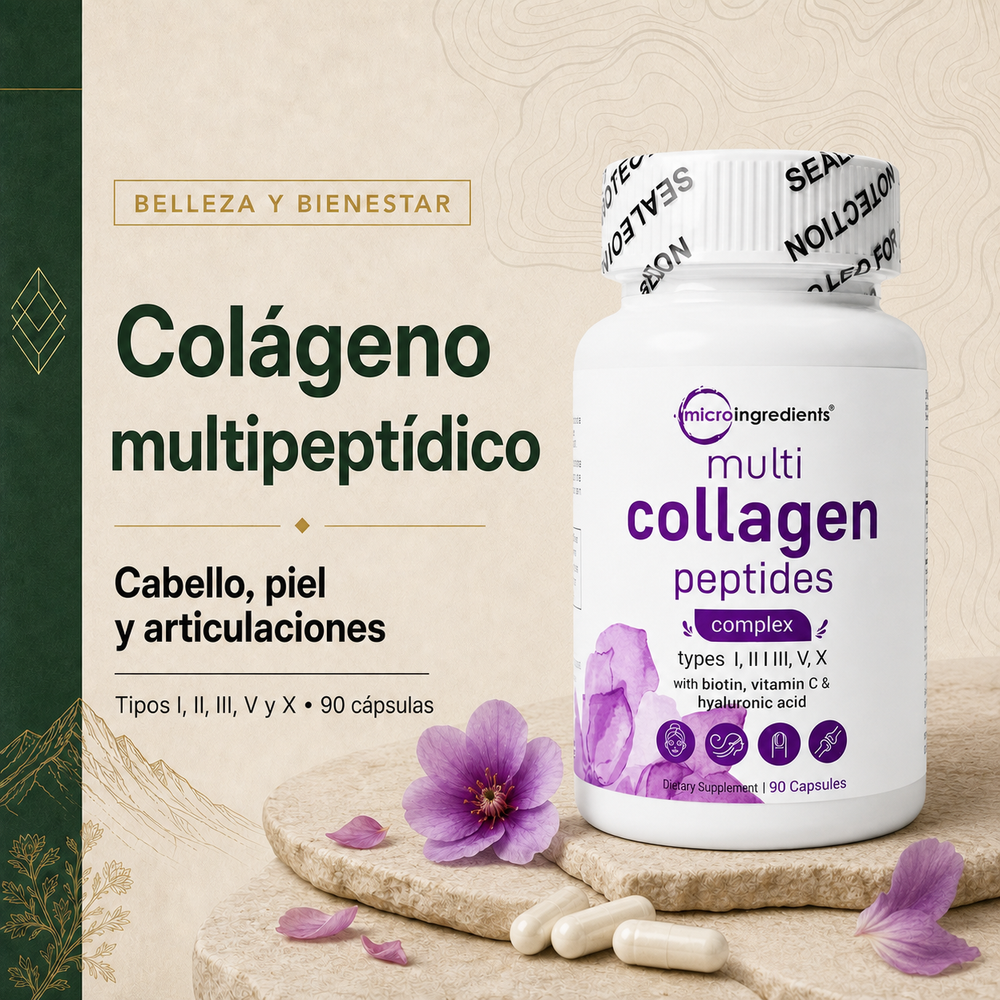Multicolágeno Peptides — 5 Tipos de Colágeno con Biotina y Vitamina C