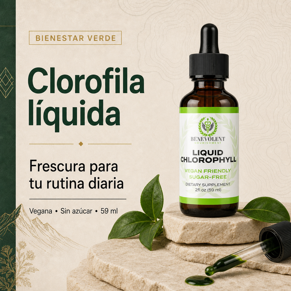 La clorofila líquida de la marca benevolent.