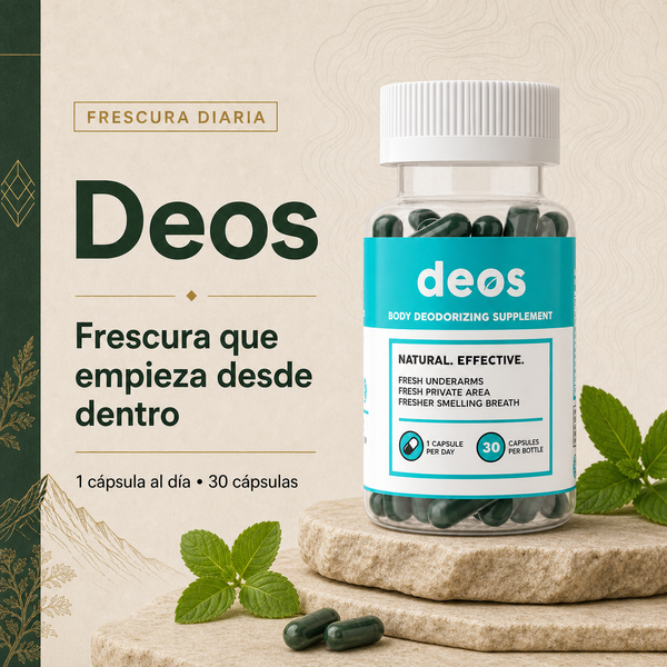 Deos — Desodorante Interno en Cápsulas, Clorofila y Menta