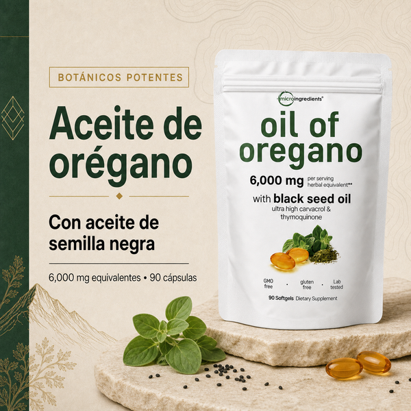 Aceite de oregano con aceite de semilla negra