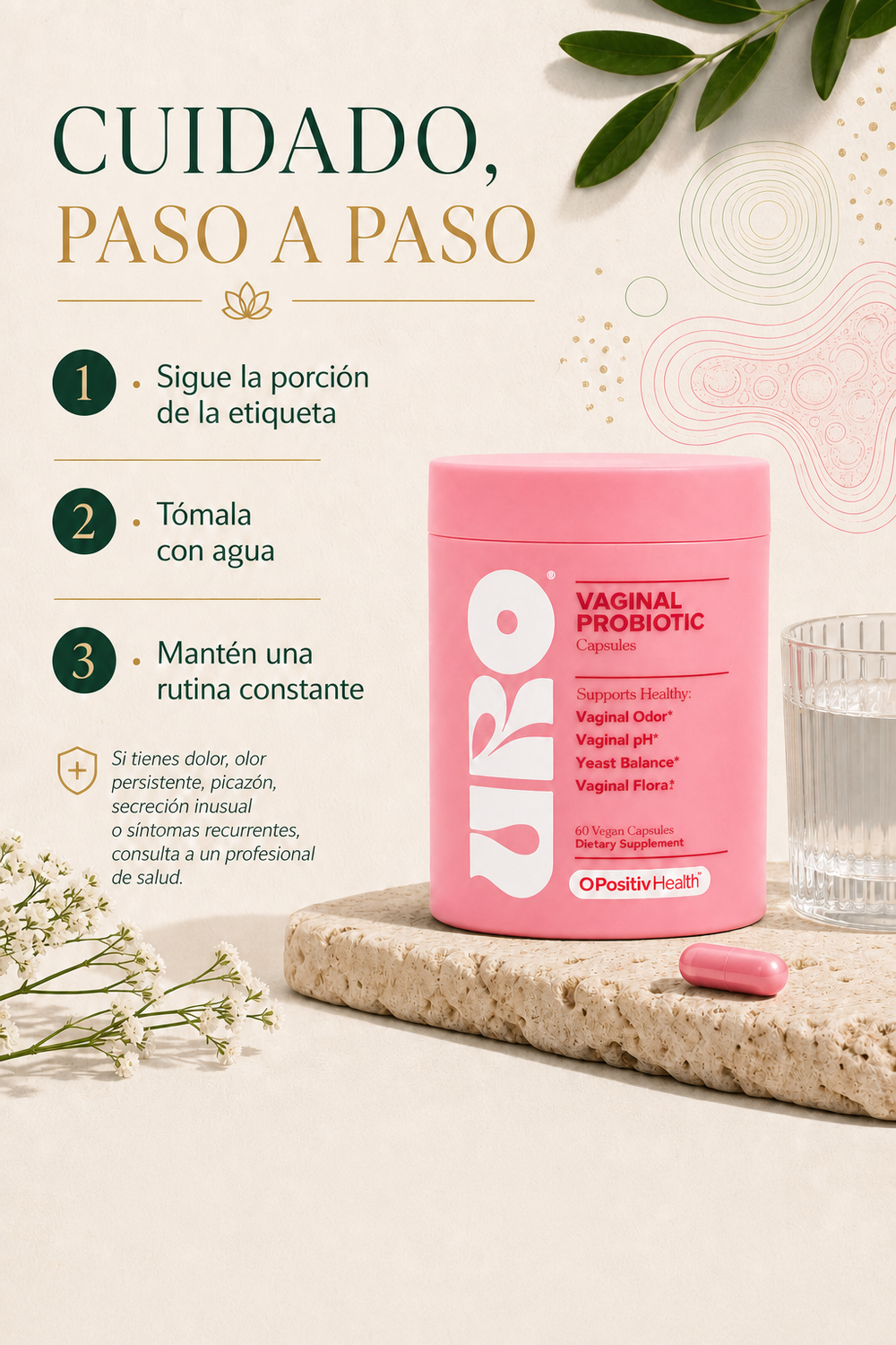 URO — Probiótico Vaginal en Cápsulas, Salud Íntima Femenina